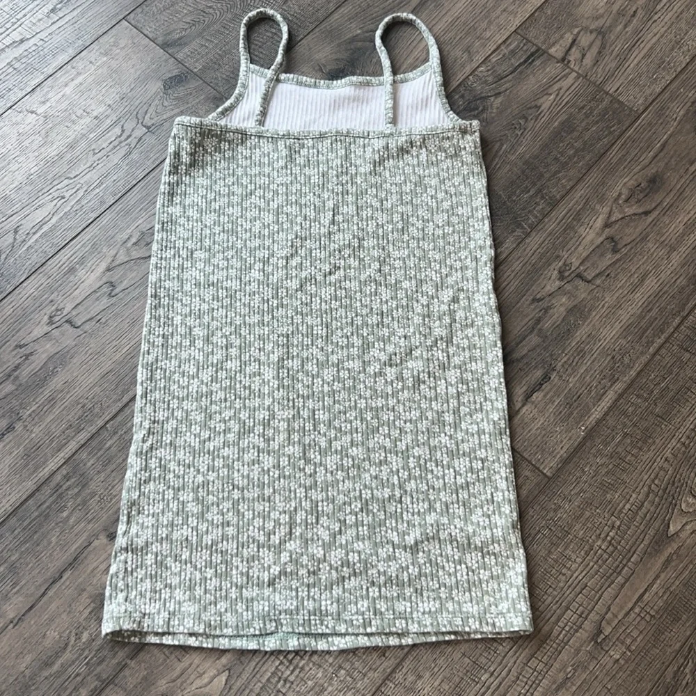 OshKosh B'gosh Sage Green Floral Dress w Shrug 8 EUC